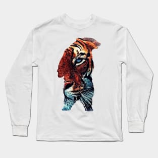 Bear Tiger #bear #tiger animals art Long Sleeve T-Shirt